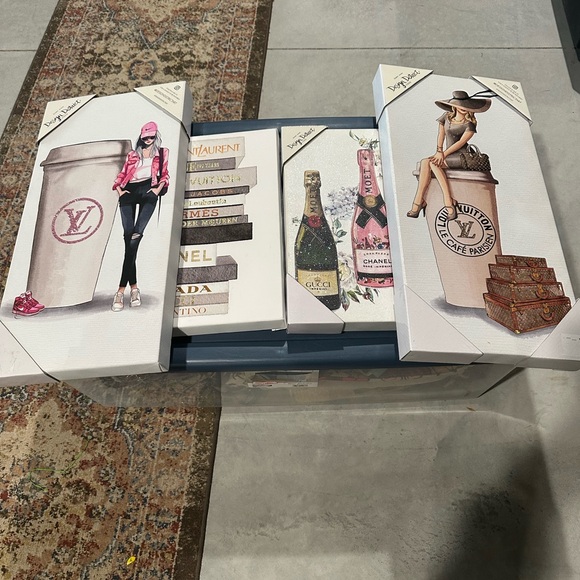 Bundle of 4 Fashion Illustration Canvas Set - Picture 1 of 5